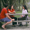 Picnic by the banks at the Thredbo river
